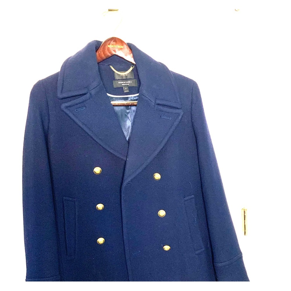 J. Crew Pea Coat Size 14 - Navy Blue
